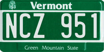 VT license plate NCZ951