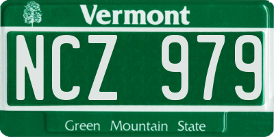 VT license plate NCZ979
