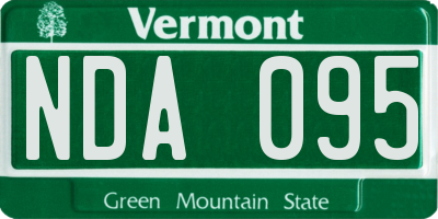 VT license plate NDA095