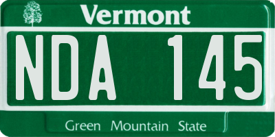 VT license plate NDA145
