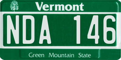 VT license plate NDA146