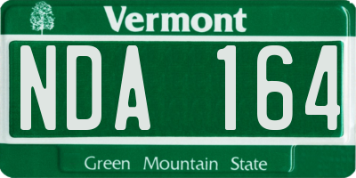 VT license plate NDA164
