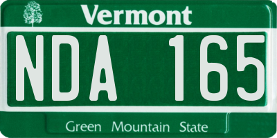 VT license plate NDA165