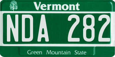VT license plate NDA282