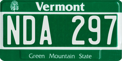 VT license plate NDA297