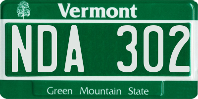 VT license plate NDA302