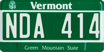 VT license plate NDA414