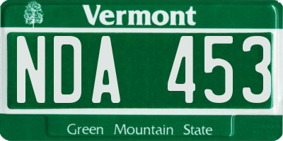 VT license plate NDA453