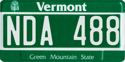 VT license plate NDA488