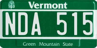 VT license plate NDA515