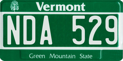 VT license plate NDA529