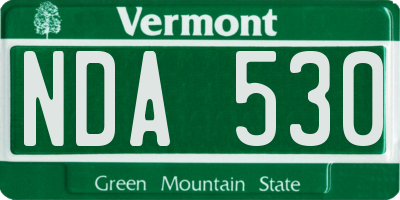 VT license plate NDA530