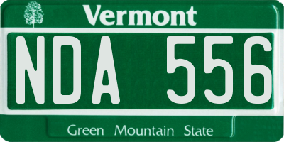 VT license plate NDA556