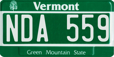 VT license plate NDA559
