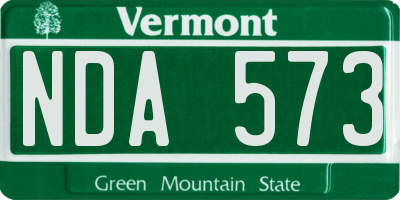 VT license plate NDA573