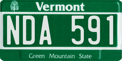 VT license plate NDA591