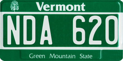VT license plate NDA620