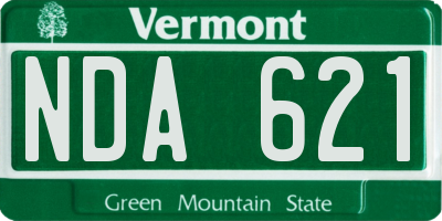 VT license plate NDA621