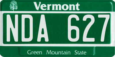 VT license plate NDA627