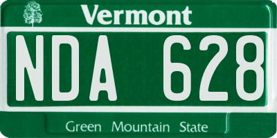 VT license plate NDA628