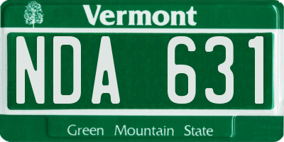 VT license plate NDA631