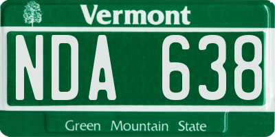 VT license plate NDA638