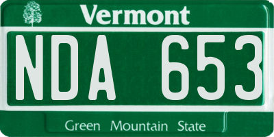 VT license plate NDA653
