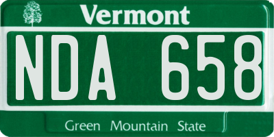 VT license plate NDA658