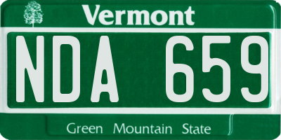 VT license plate NDA659