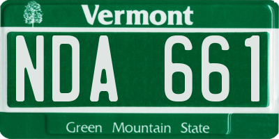 VT license plate NDA661