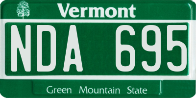 VT license plate NDA695