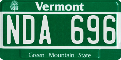 VT license plate NDA696