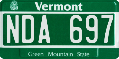 VT license plate NDA697