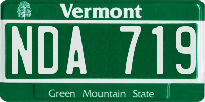 VT license plate NDA719