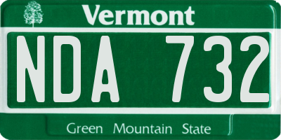 VT license plate NDA732