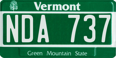 VT license plate NDA737