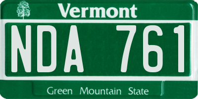 VT license plate NDA761