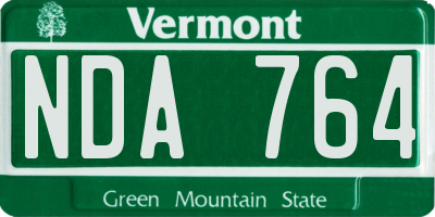 VT license plate NDA764