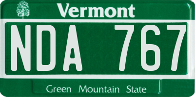 VT license plate NDA767