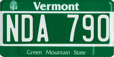 VT license plate NDA790