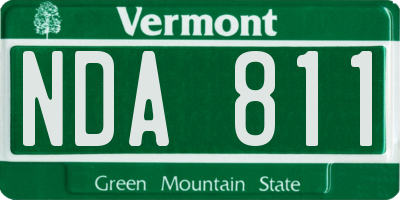 VT license plate NDA811
