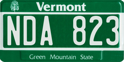VT license plate NDA823
