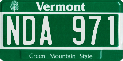 VT license plate NDA971