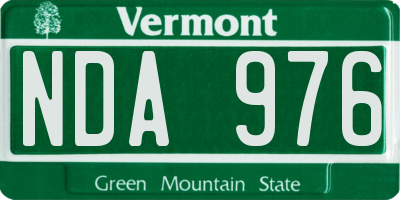 VT license plate NDA976