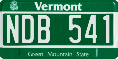 VT license plate NDB541