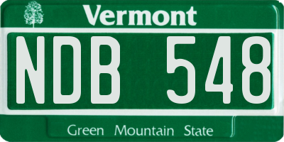 VT license plate NDB548
