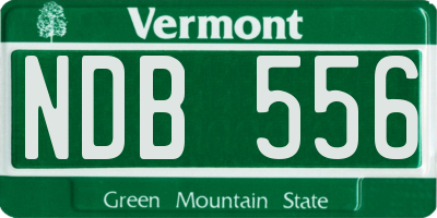 VT license plate NDB556