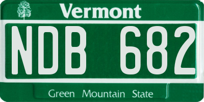 VT license plate NDB682