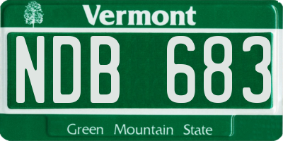 VT license plate NDB683