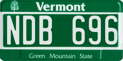 VT license plate NDB696